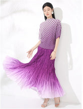 HEYFANCYSTYLE Women's Elegant Polka Dot Top & Pleated Skirt Set, Japanese Modest